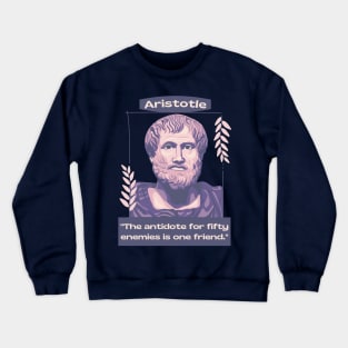 Aristotle Portrait and Quote Crewneck Sweatshirt